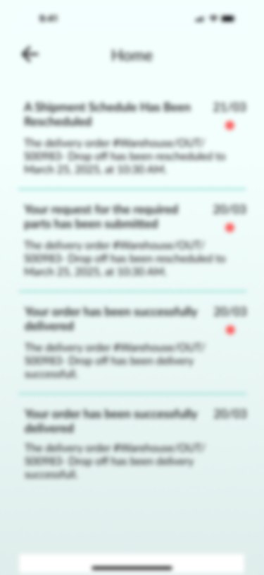 ARC app — Shipment schedule