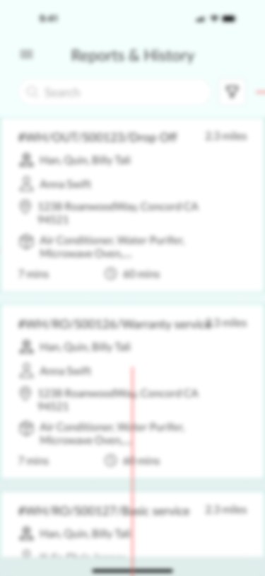 ARC app — Reports & history