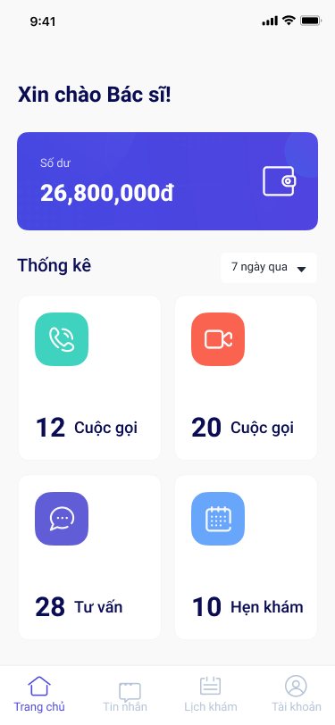 Doctor Bear app — Doctor dashboard