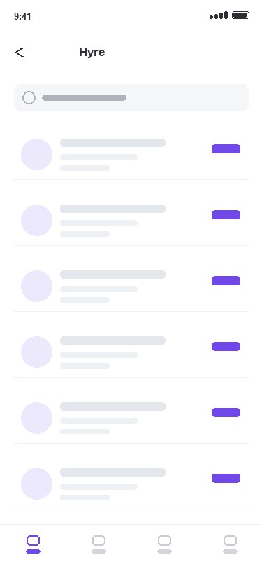 Hyre app — Candidate profile