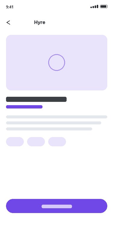 Hyre app — Schedule an interview