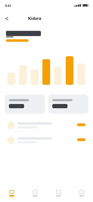 Kidora app — Learning progress