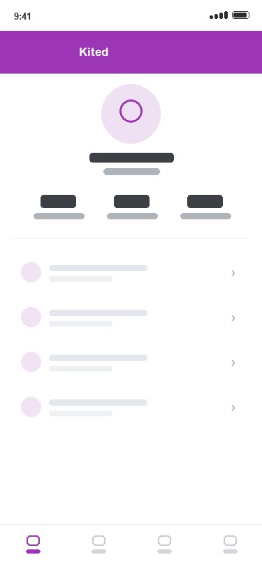Kited app — Saved & offline
