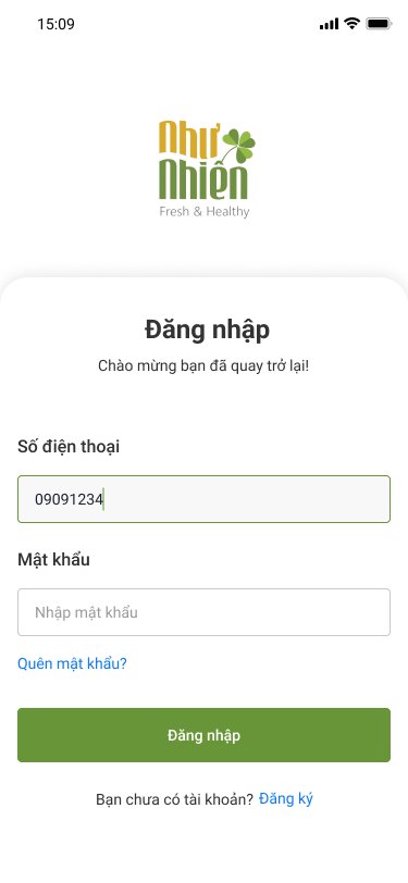 Như Nhiên app — Sign in