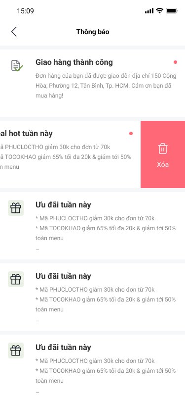 Như Nhiên app — Notifications
