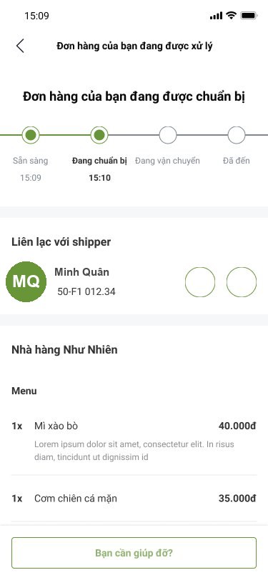 Như Nhiên app — In the kitchen