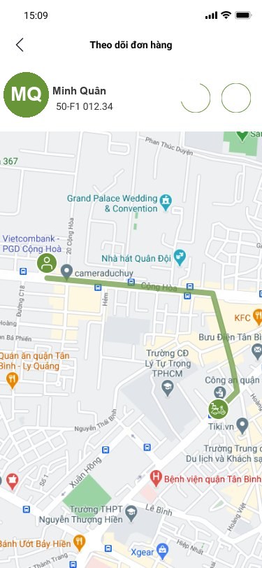 Như Nhiên app — Live order tracking