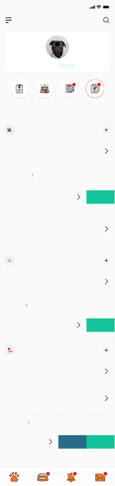 YepiPet app — Daily care log